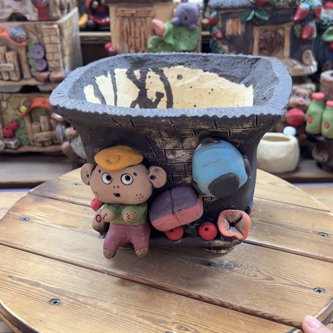 嘻哈多肉花盆百搭