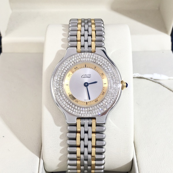 95新 Cartier/卡地亚 石英表 表径31/250122WY0031