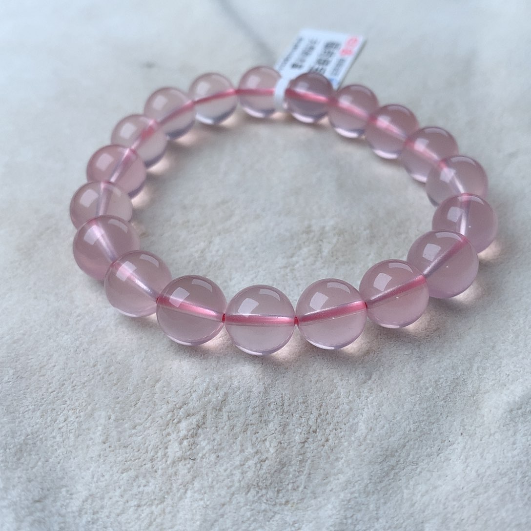 水晶手串未镶嵌粉水晶