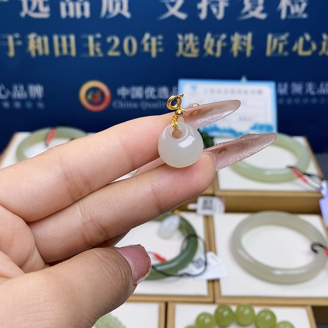 颈饰银S925镶嵌和田玉sj