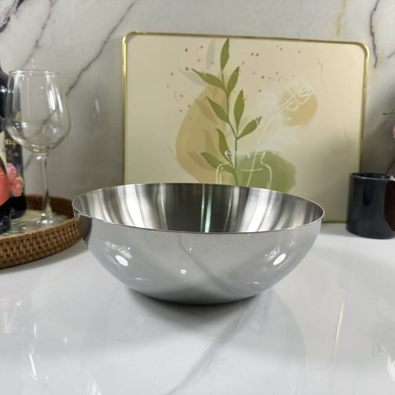 P001   316不锈钢沙拉盆料理盆  24*8.5CM  整盆重约0.79KG