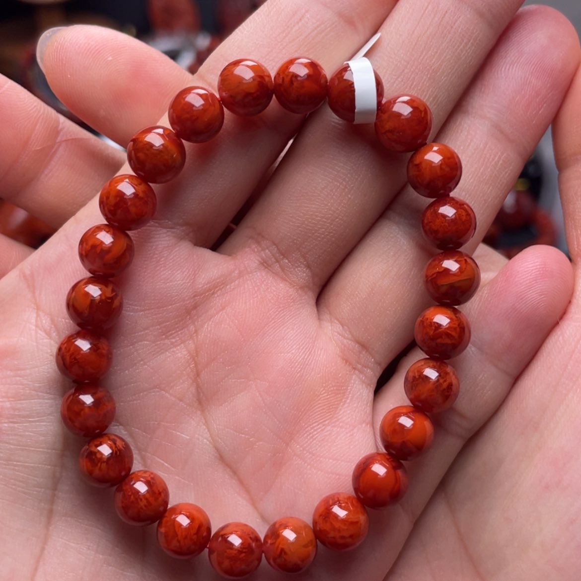 【闪购商品】未镶嵌8mm收藏级火焰纹手串南红玛瑙