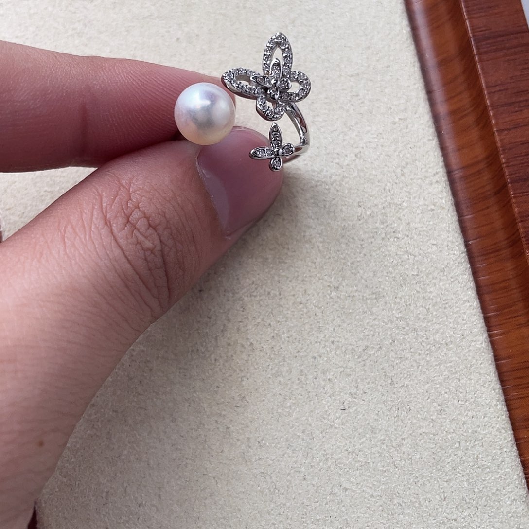 银S925镶嵌手绳海水珍珠