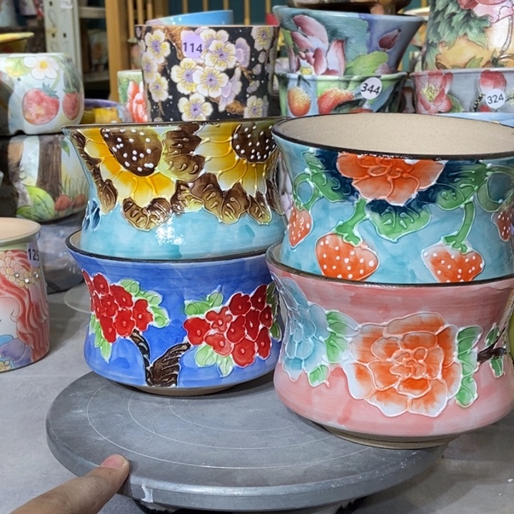 红陶景德镇艺术手绘作品