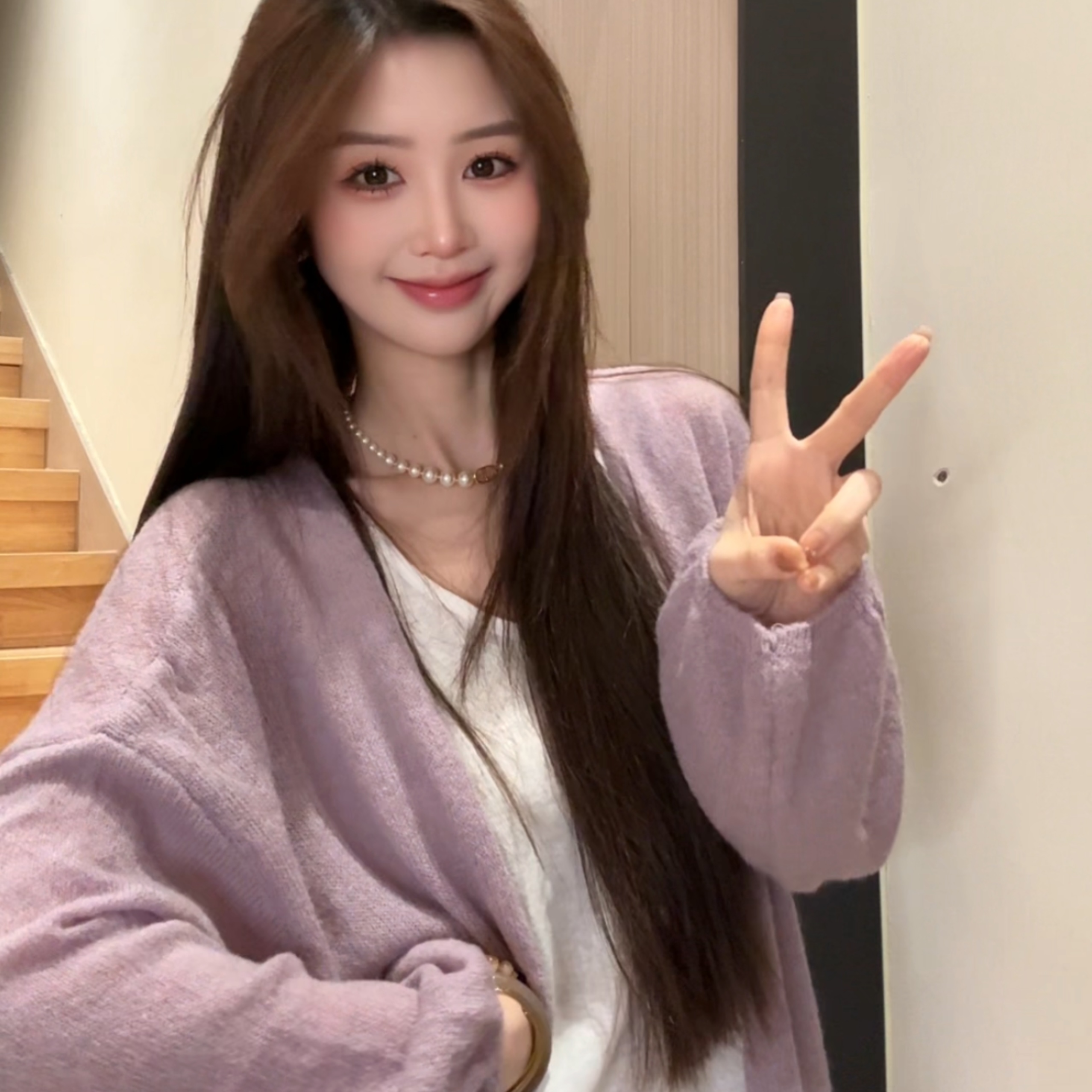慵懒风松弛感软糯毛衣女春夏新款法式温柔百搭针织开衫上衣