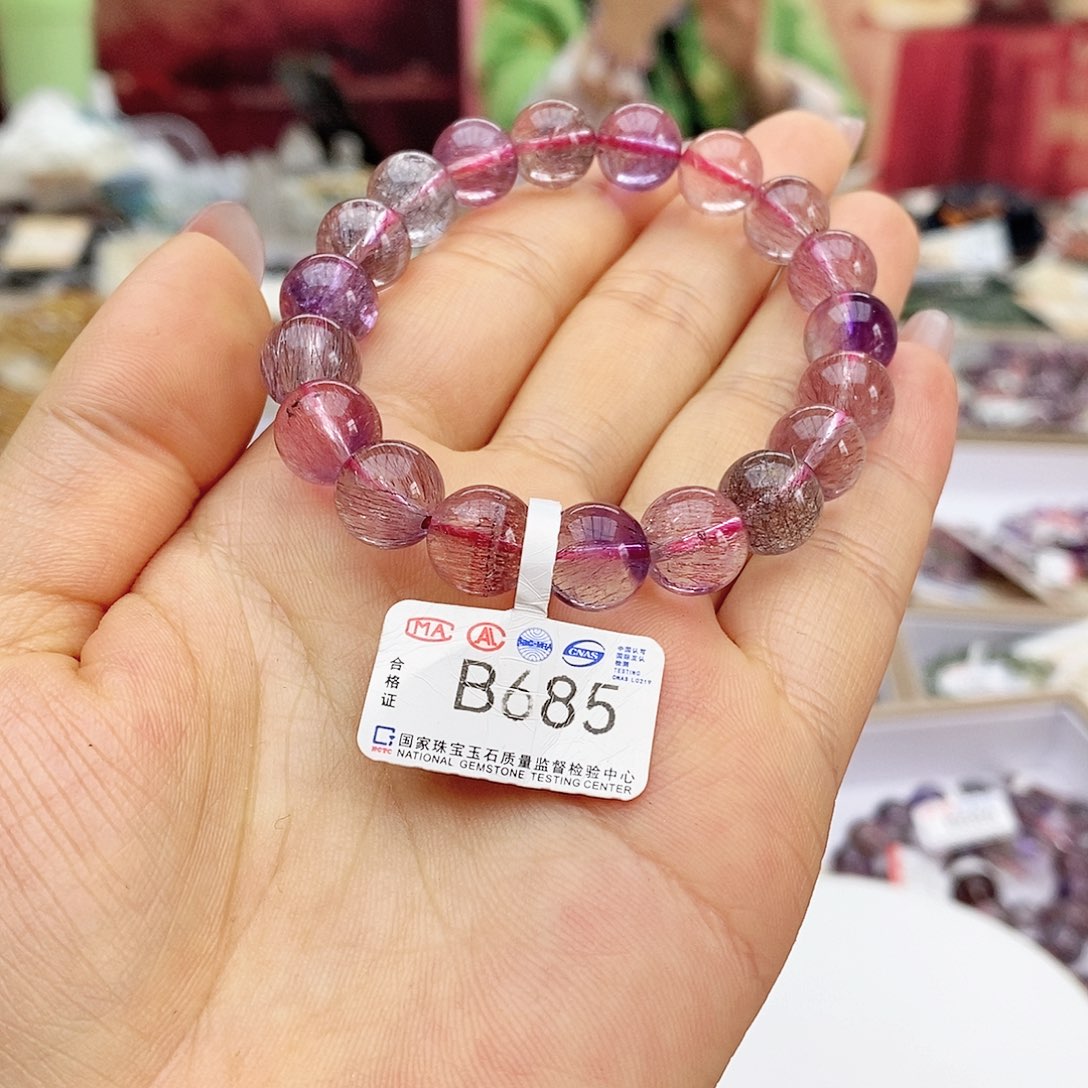 水晶手链未镶嵌忽**夏B685高货超七10m