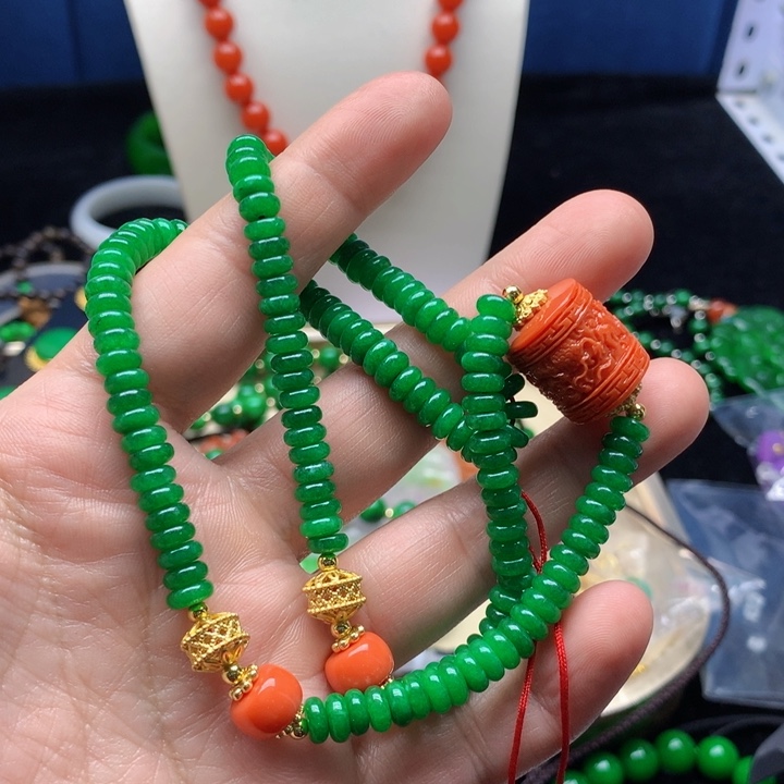 玛瑙/玉髓颈饰合金