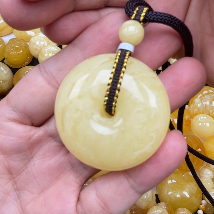 裸石蜜蜡未镶嵌蜜蜡平安扣