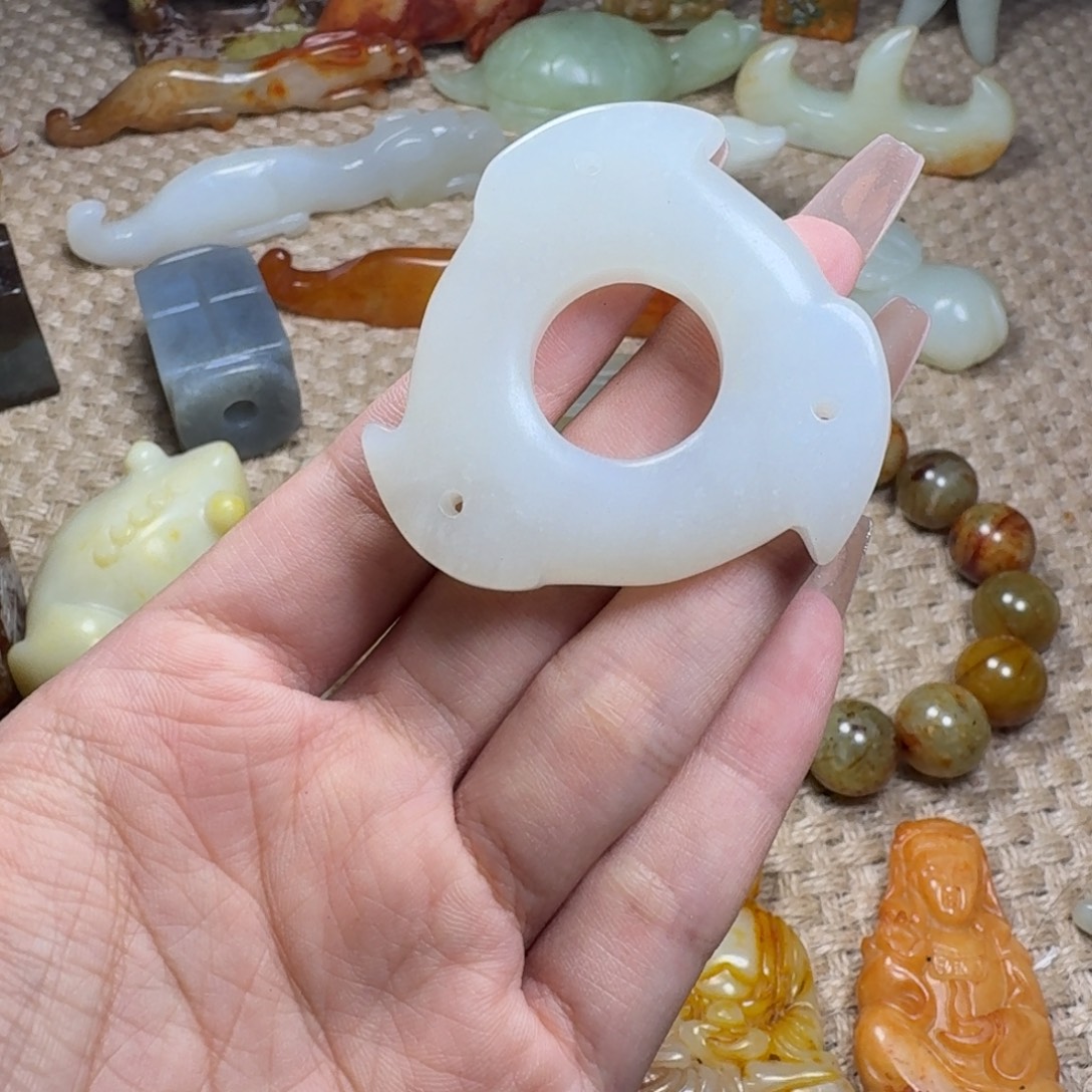 白玉菩提吊坠挂件