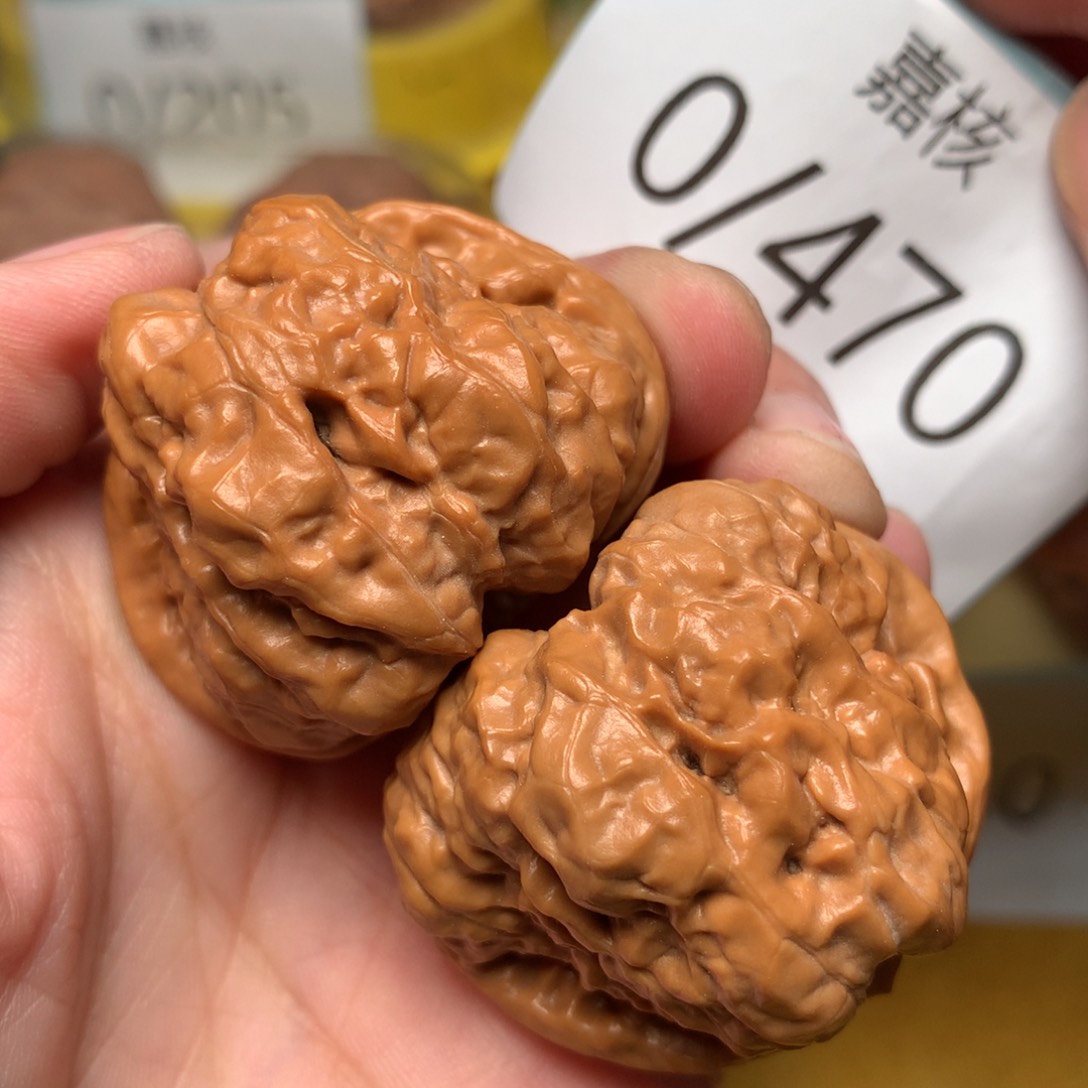 文玩核桃把件红皮肌肉开背蛙40