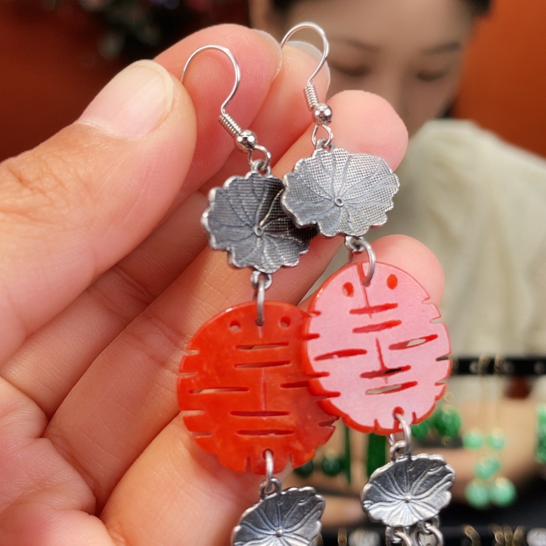 翡翠未镶嵌耳饰饰品