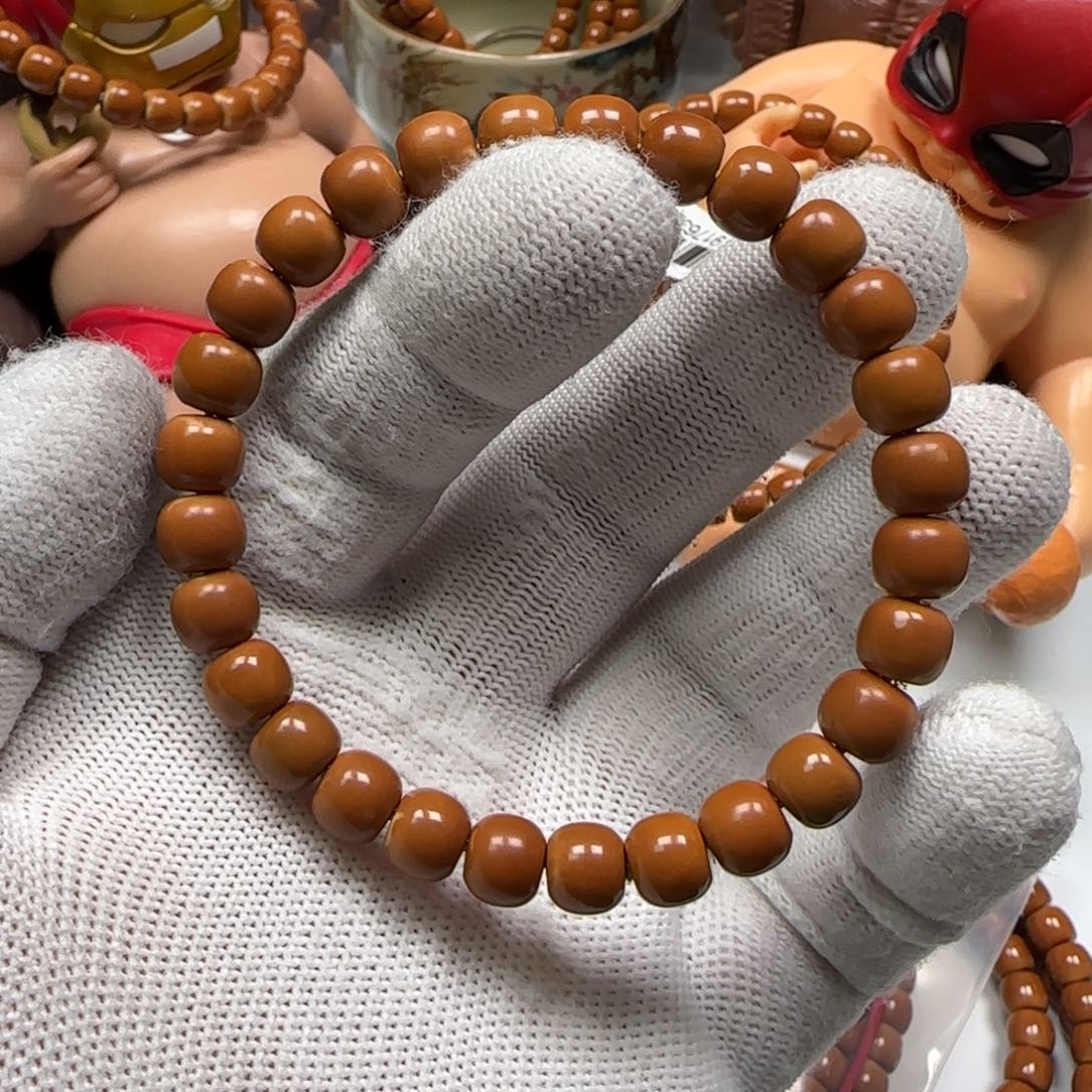 橄榄核手串/手链老挝核尖单圈8.0