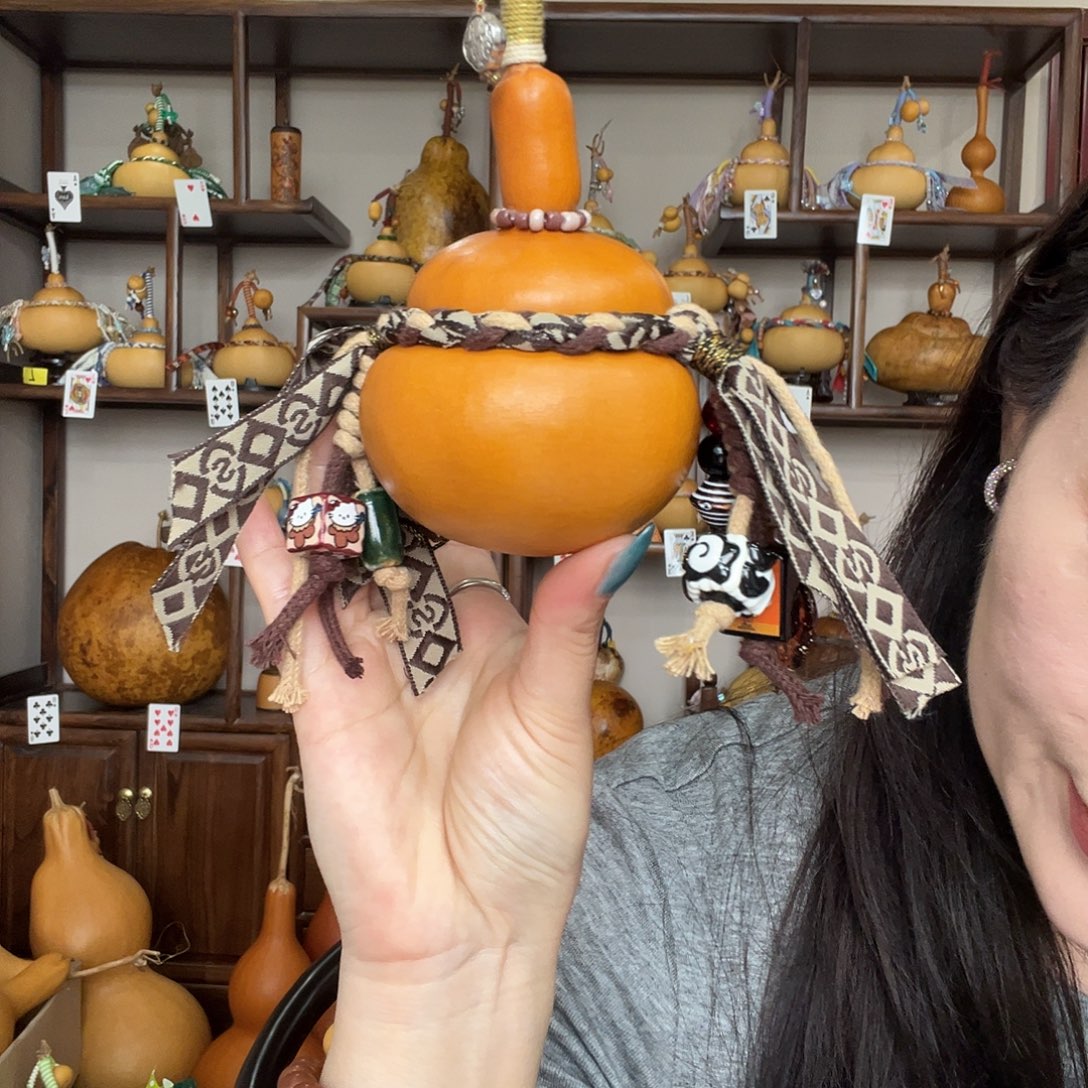 神***良老皮圆元宝钱袋子葫芦