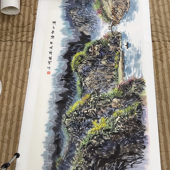 国画花鸟的翅膀是一只巨大