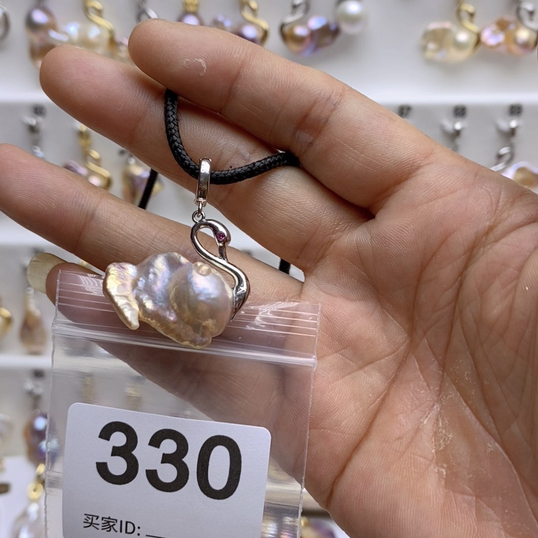 淡水珍珠颈饰银S925镶嵌330