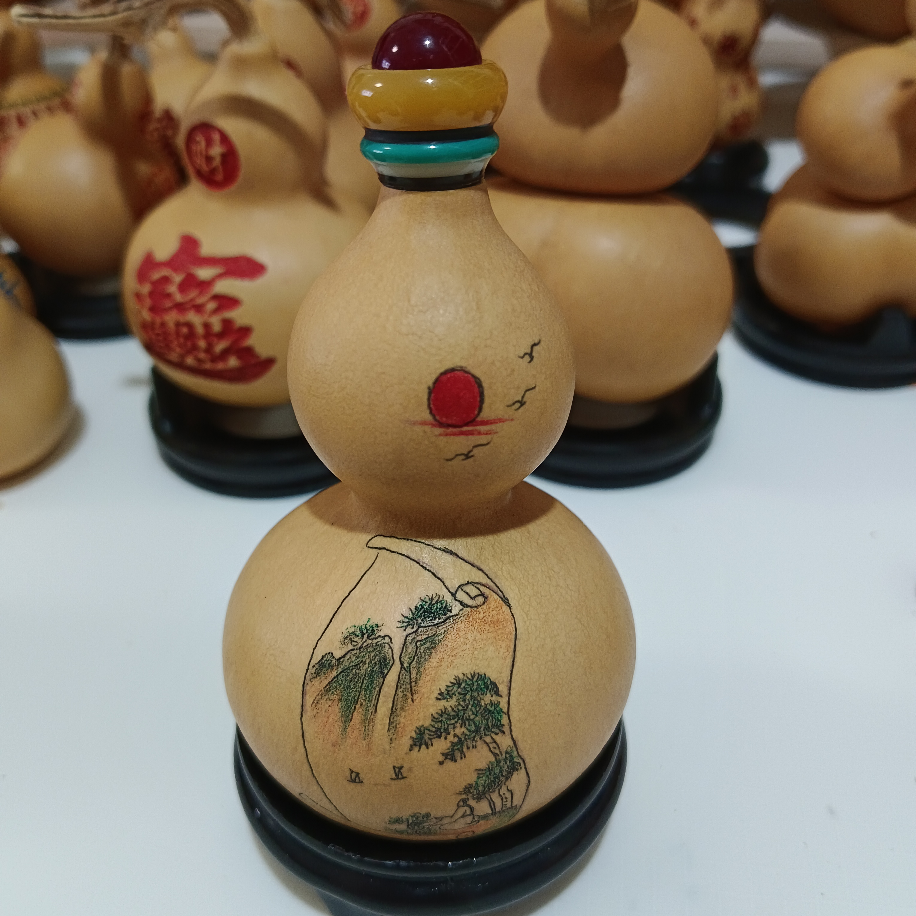 文玩镶口针刺葫芦