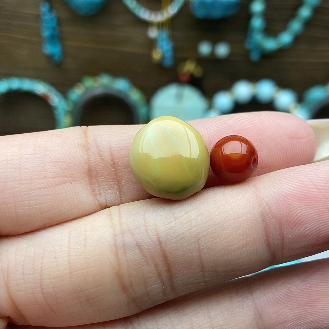 南红玛瑙未镶嵌糖豆