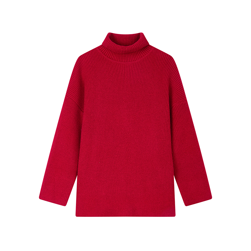 【达人专属】韩系高领针织衫W9571