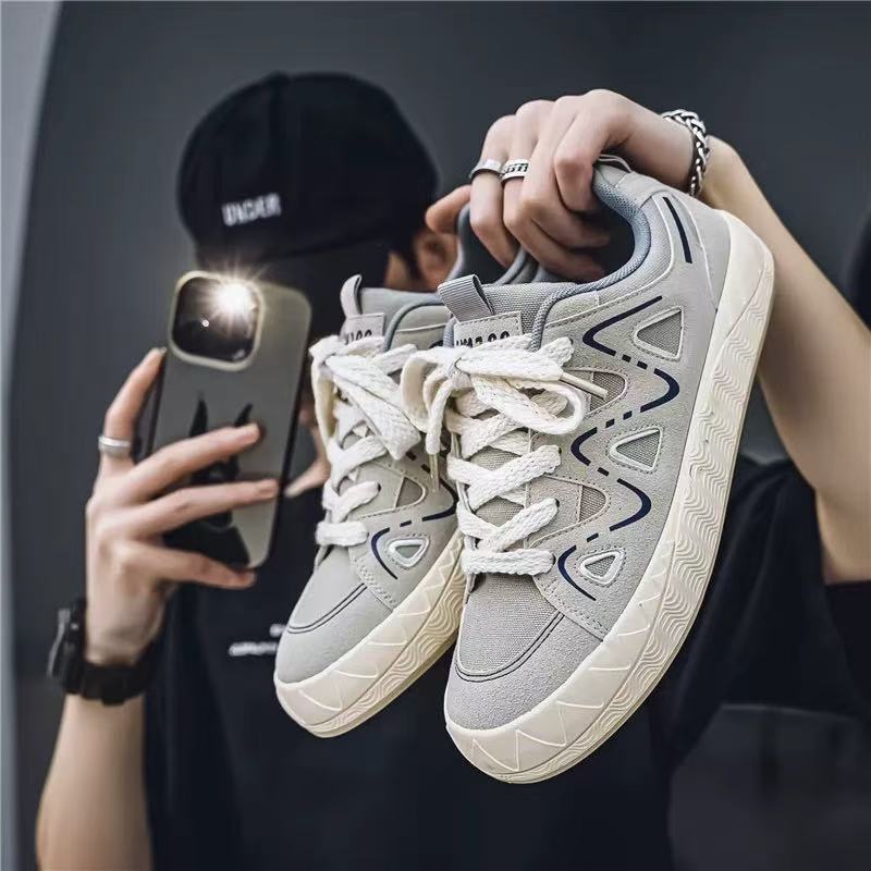 （1-200）男鞋秋季2025新款大众厚底小白潮流运动百搭休闲鞋不包邮