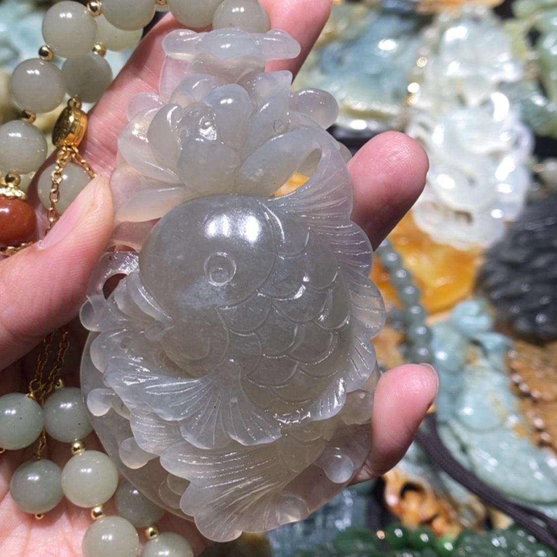 【闪购商品】岫玉毛衣链未镶嵌