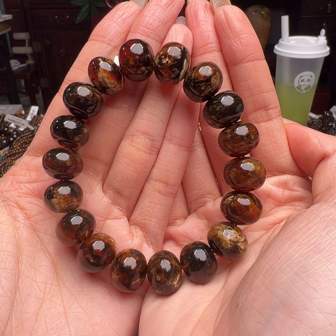 琥珀裸石未镶嵌抚顺琥珀10282。14mm