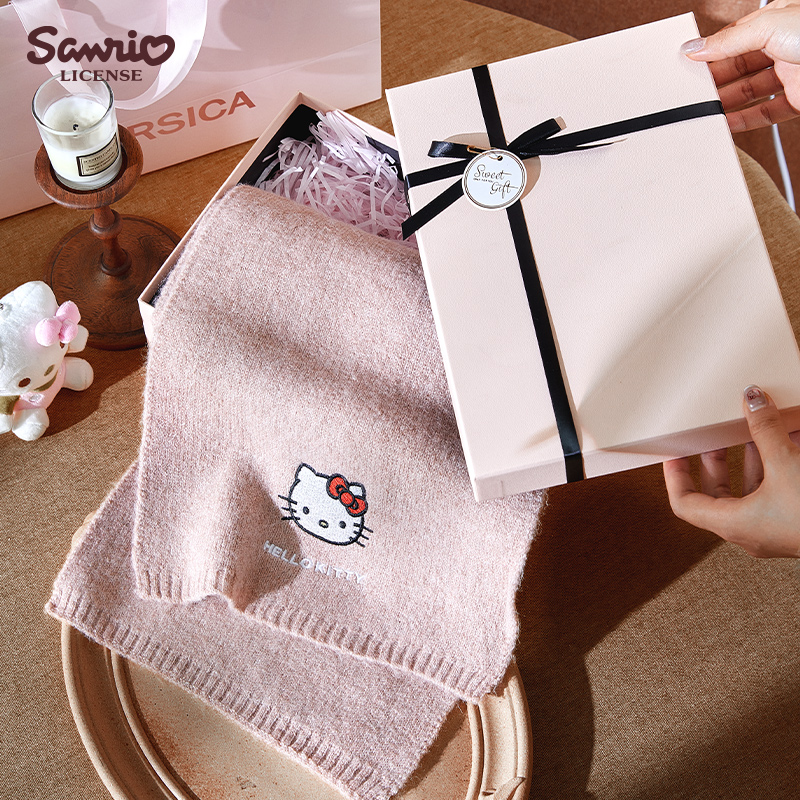 三丽鸥【围巾】礼盒圣诞节礼物送女朋友2025新款Kitty冬季羊绒围脖