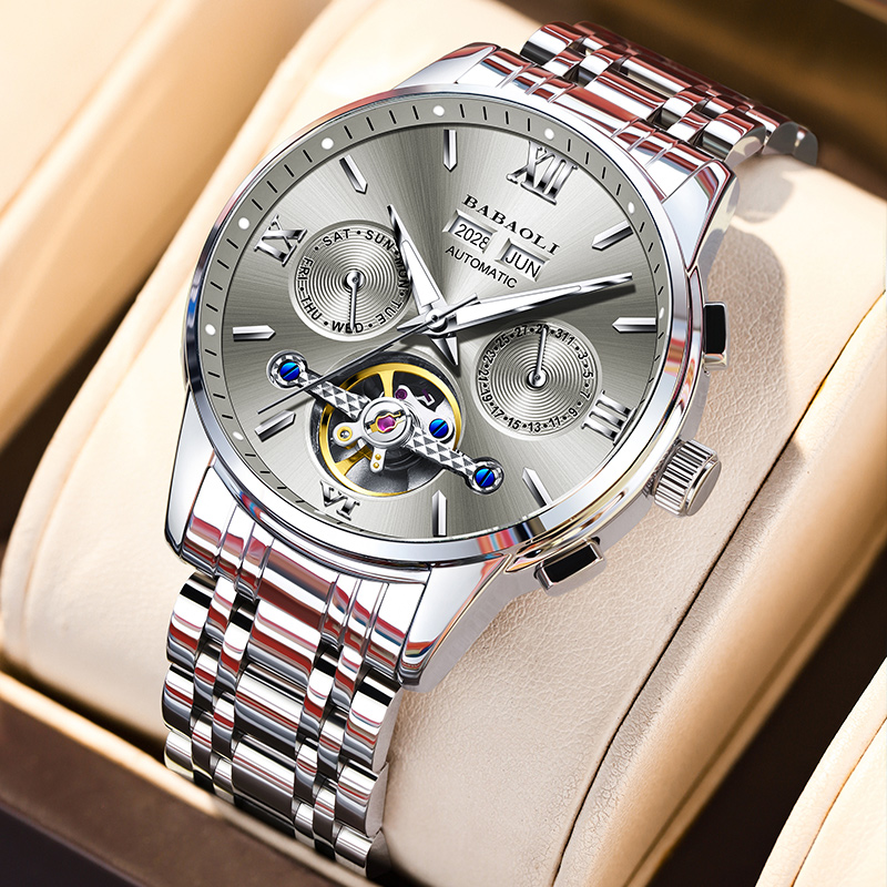 巴宝莉【官方正品直营】全自动机械男士手表轻奢时尚气质2025专柜款