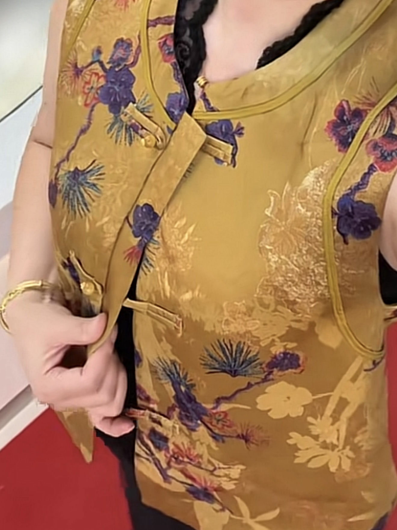 国风马甲开衫工字型中式女女士马夹春季不起球马甲网红