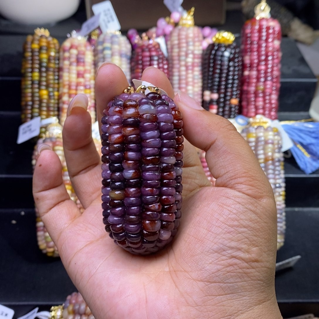 玉陳**?文玩玉米高货紫胖子