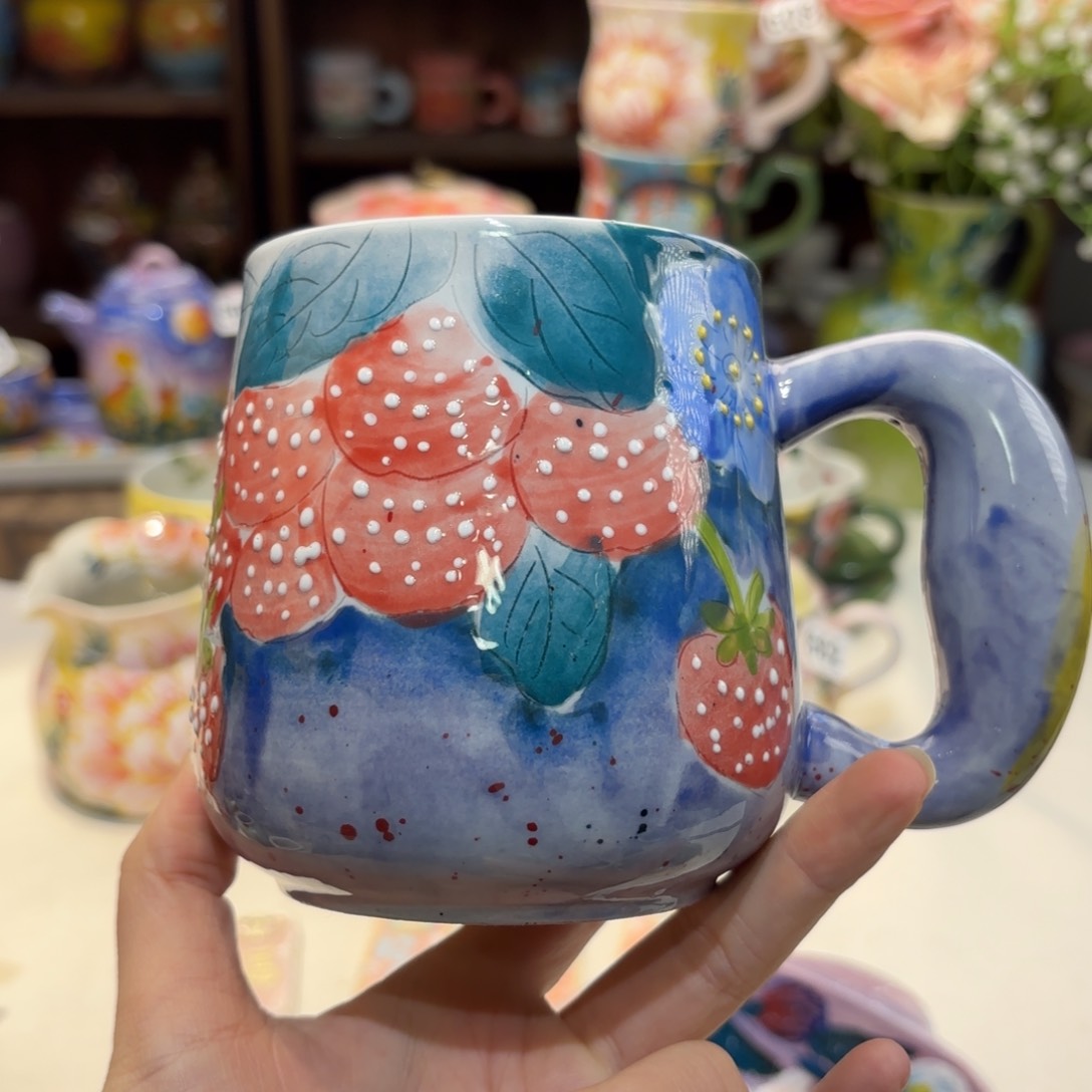 景德镇手绘高温釉下彩陶瓷茶具