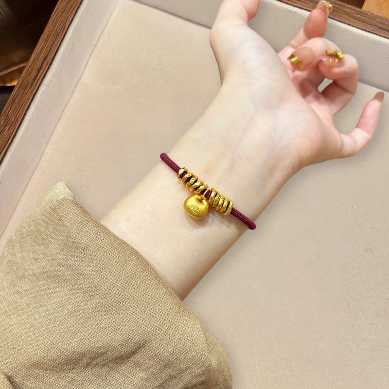 【粉丝专享】个性红绳手链手串女红绳手工红色编绳手编胖福手链