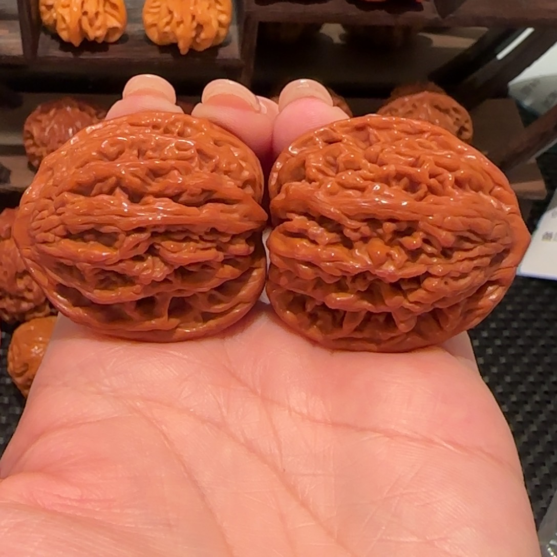 桃核把件麦穗虎头36精品1181