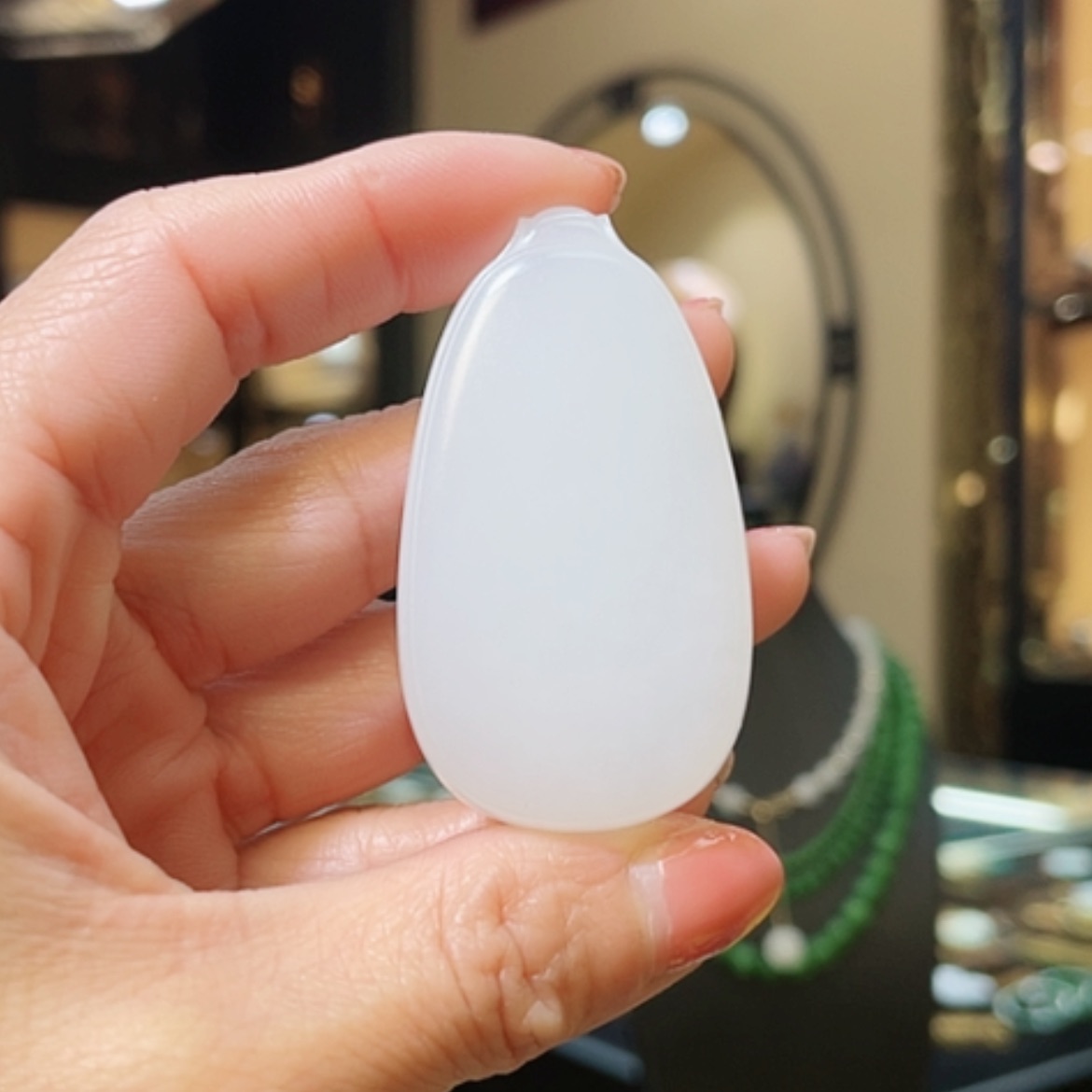 【闪购商品】和田玉未镶嵌颈饰平安牌