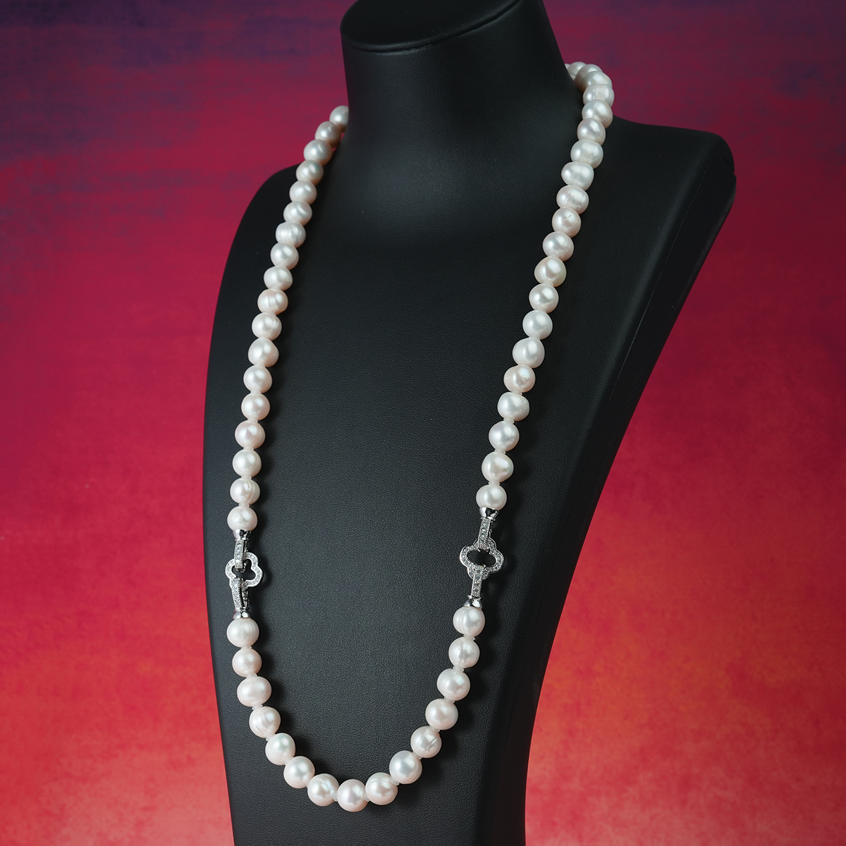 M008 碧波 10-11mm天然淡水无核珍珠项链50+18cm