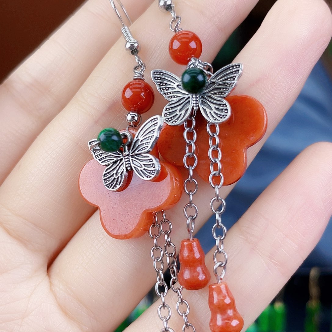 翡翠未镶嵌耳饰饰品