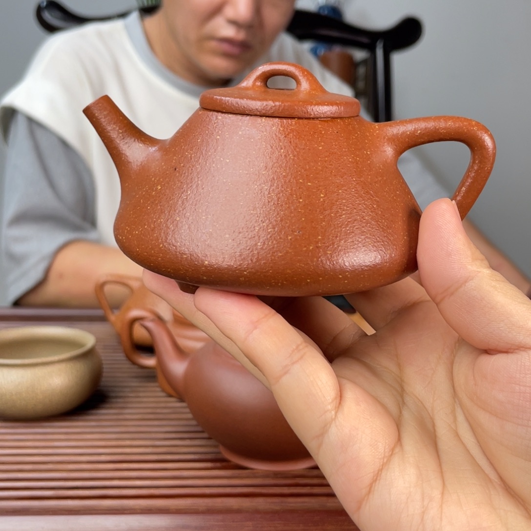 茶壶红泥预定90红降坡子冶石瓢200cc全手