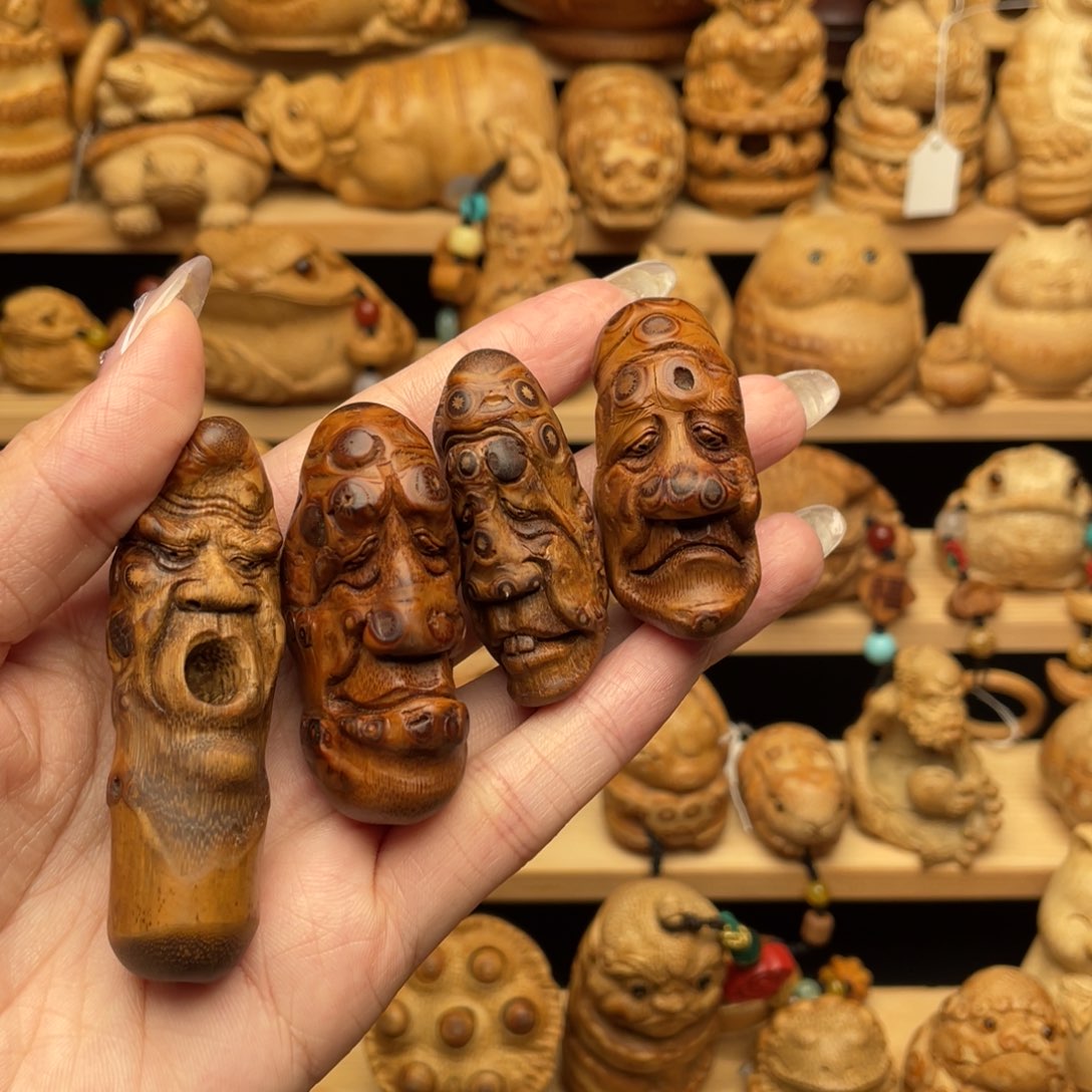 竹雕老竹根怪头罗汉