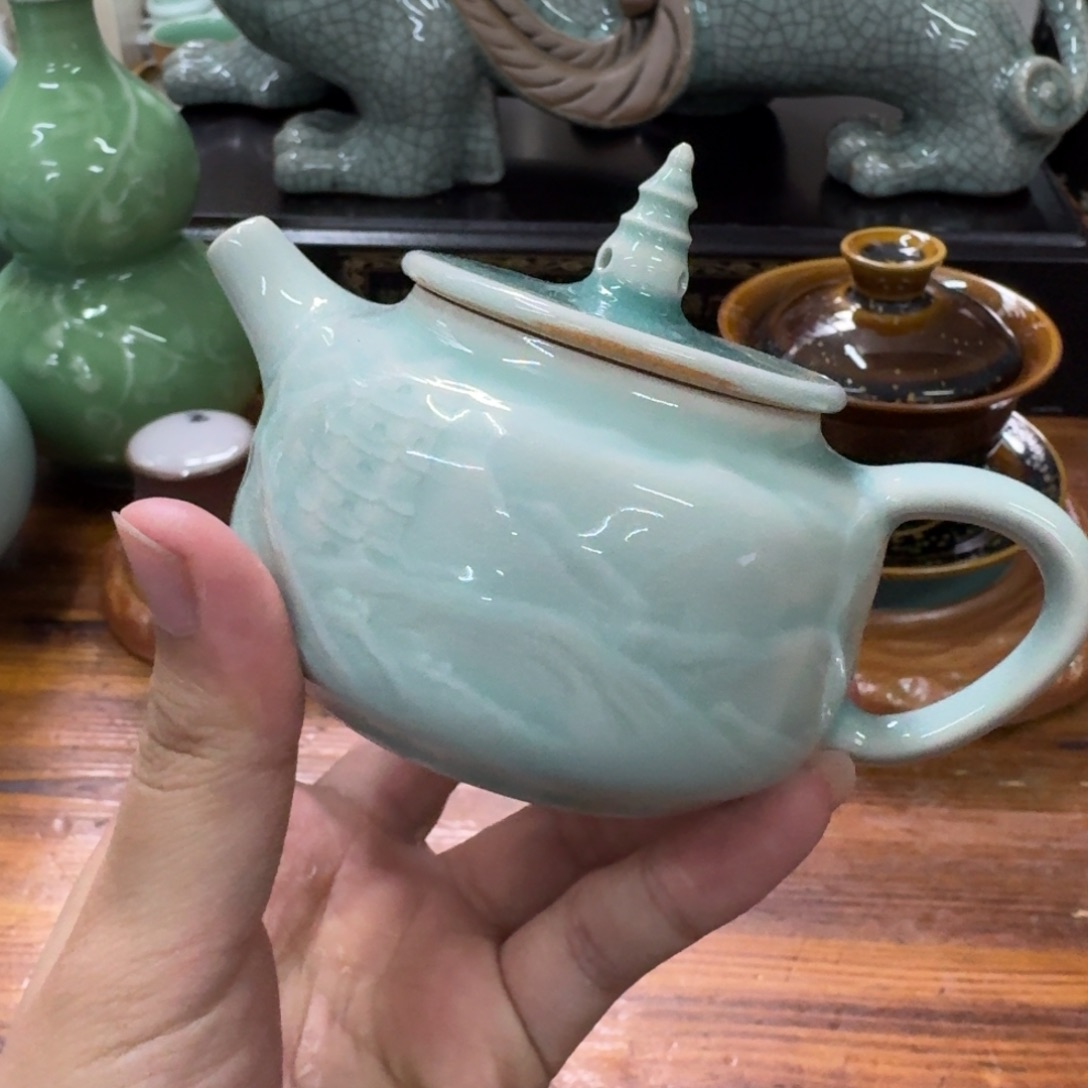 龙泉青瓷茶具微瑕7411