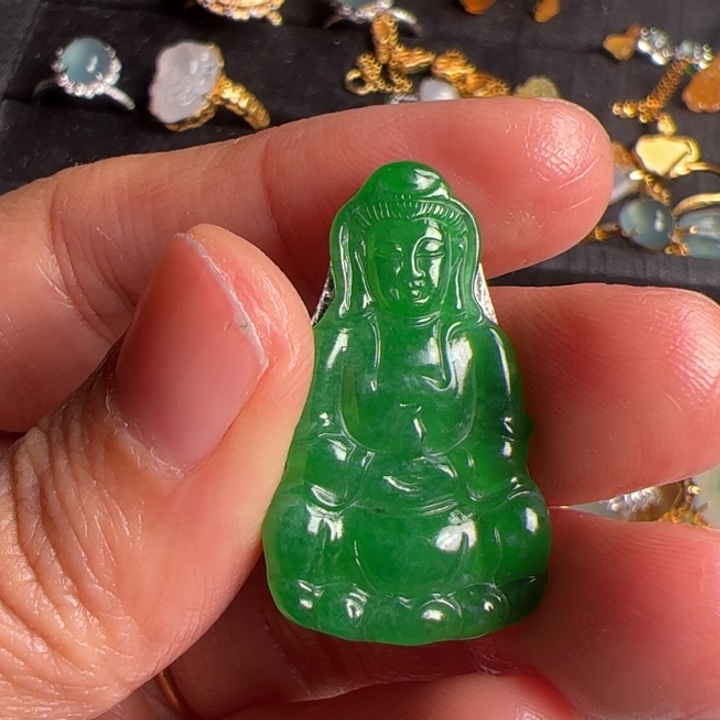 翡翠吊坠(不含链)未镶嵌翡翠吊坠项链