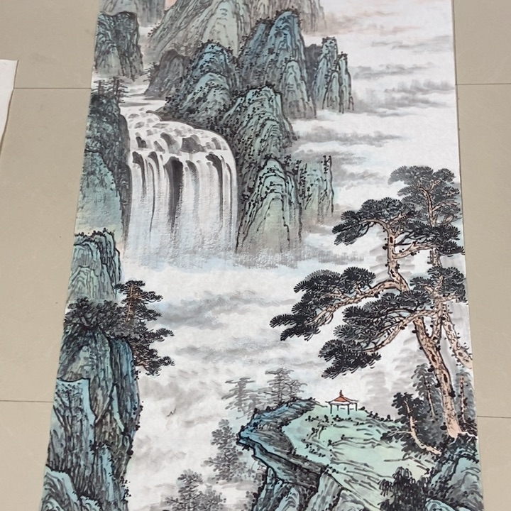 横款画家李文斌老师山水之间
