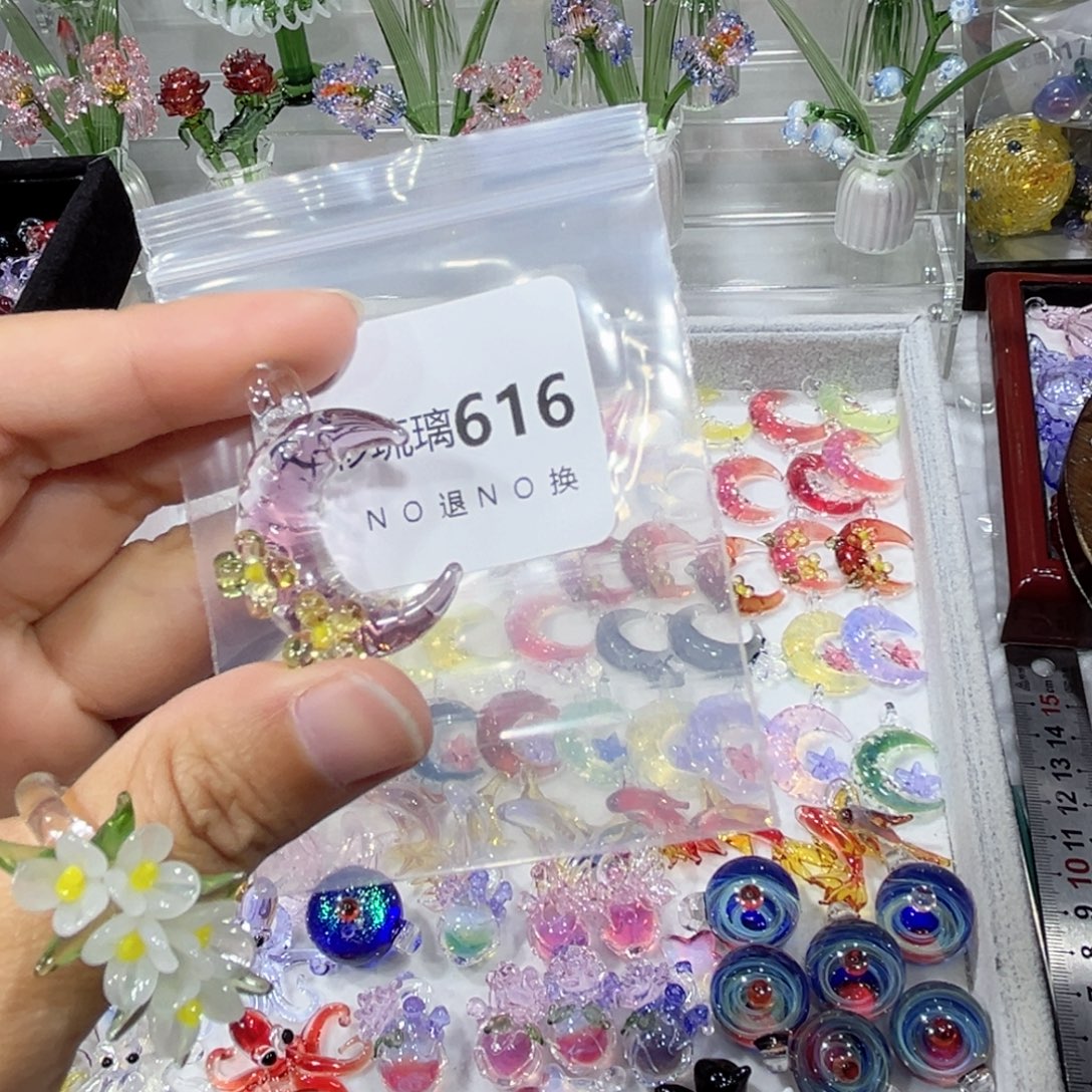 千***心颈饰玻璃616月亮一个