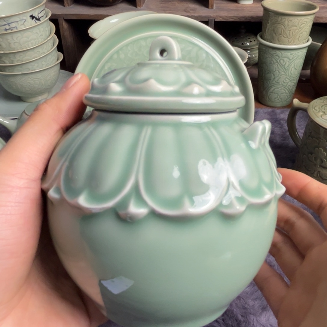 瓷南朝印象茶叶罐特价