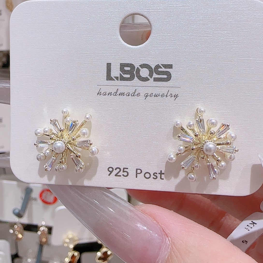 锆石铜合金925银耳环