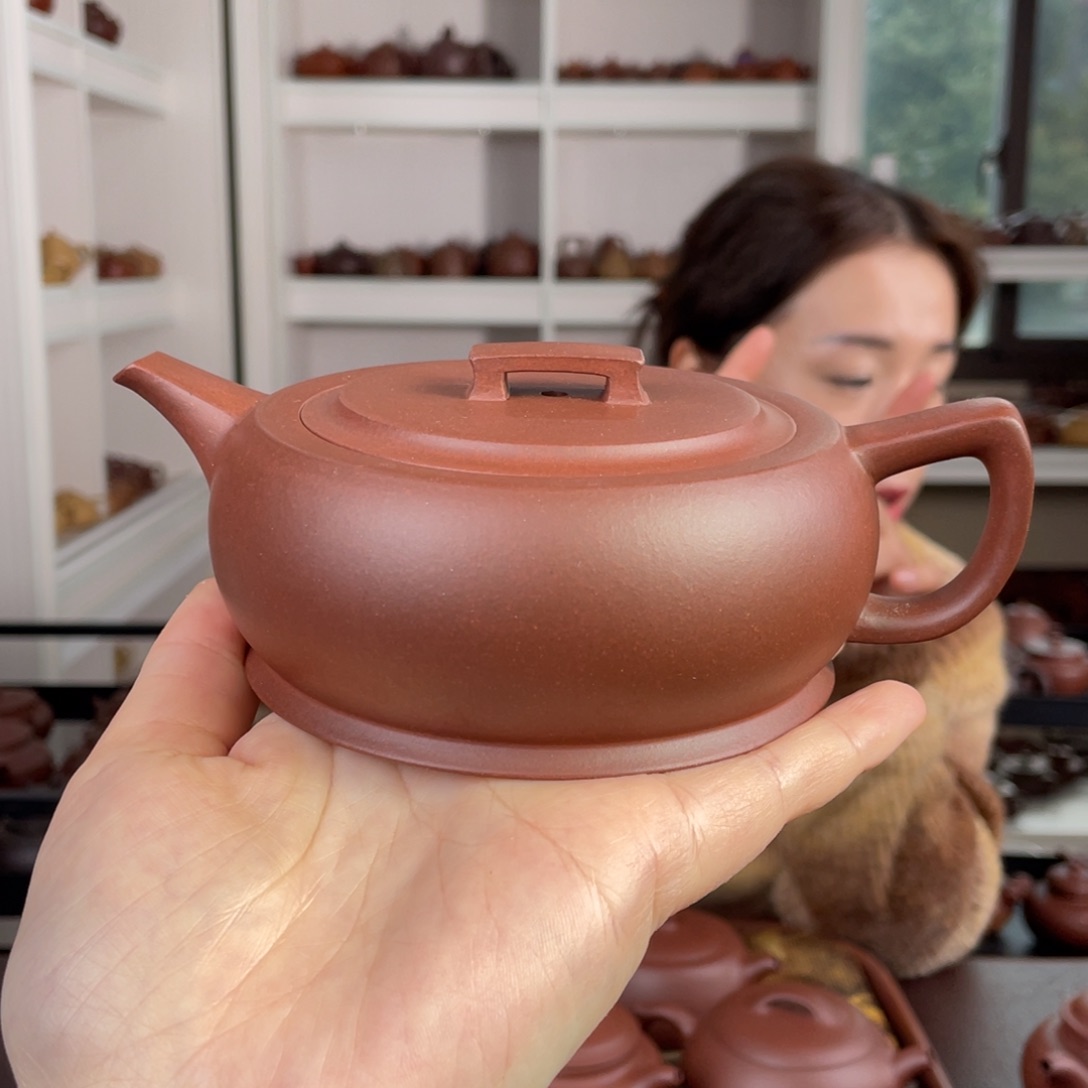紫砂茶壶底槽清大鼓280cc