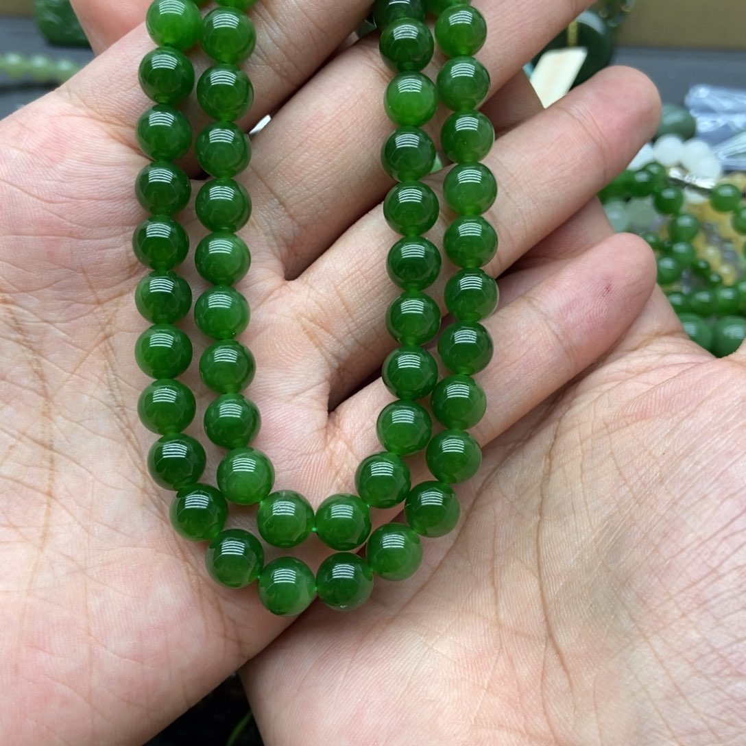 和田玉（碧玉）未镶嵌项链