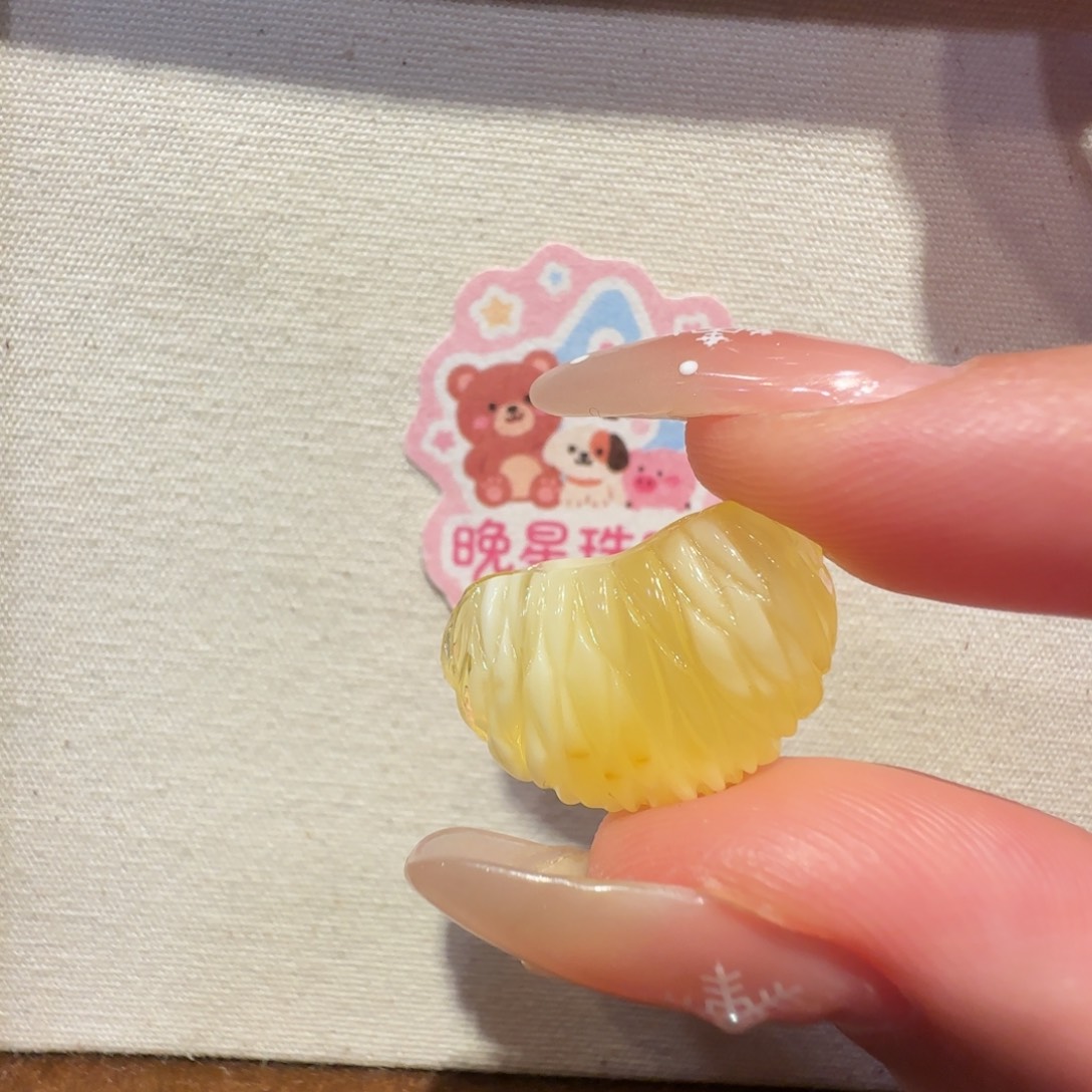 琥珀未镶嵌珠宝奇石大吉大利橘子瓣儿