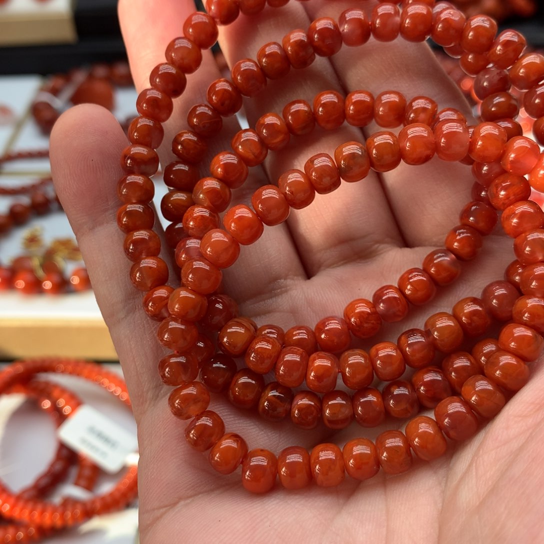 南红玛瑙手链，发货一个未镶嵌