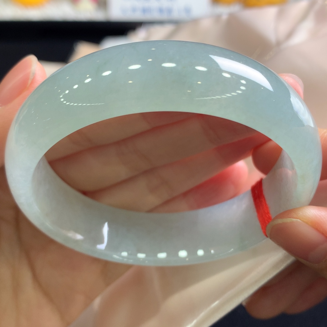 翡翠未镶嵌手镯20号宽版轮胎