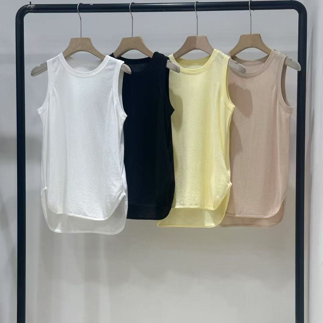 薇澜汇四色棉麻背心