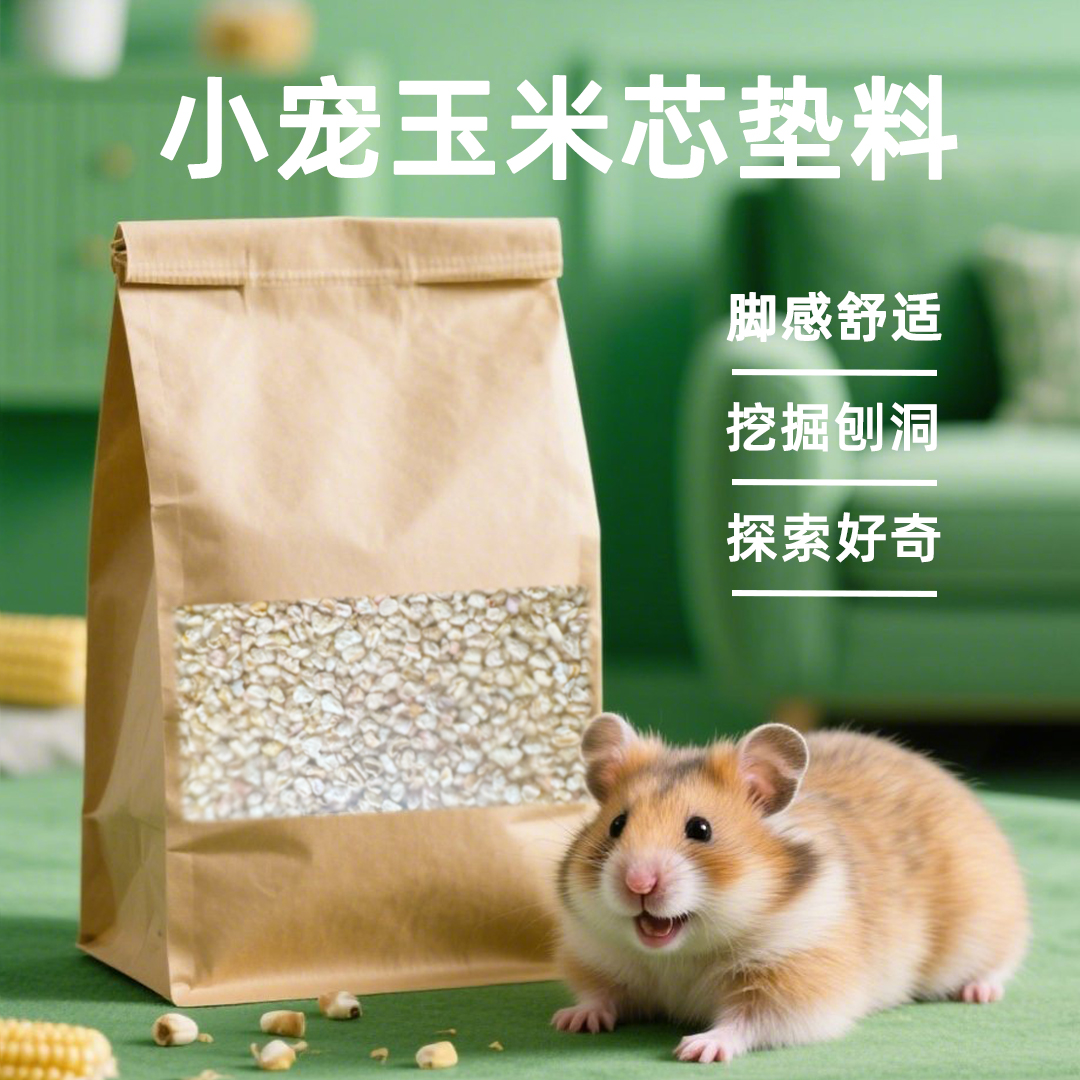 金丝熊垫料天然玉米芯2袋1000克